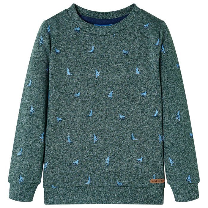 Sweatshirt pour enfants vert foncé mélange 92/104/116/128/140