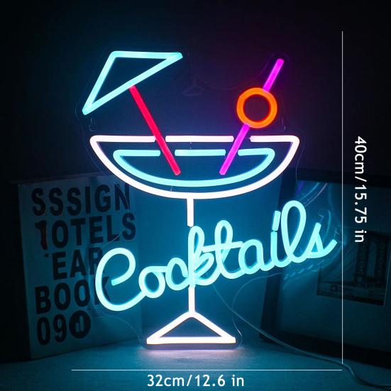 Neon Light Sign Personalized LED Neon Lights Large LED Neon Sign for Restaurant Dining Room Office Wall Decor