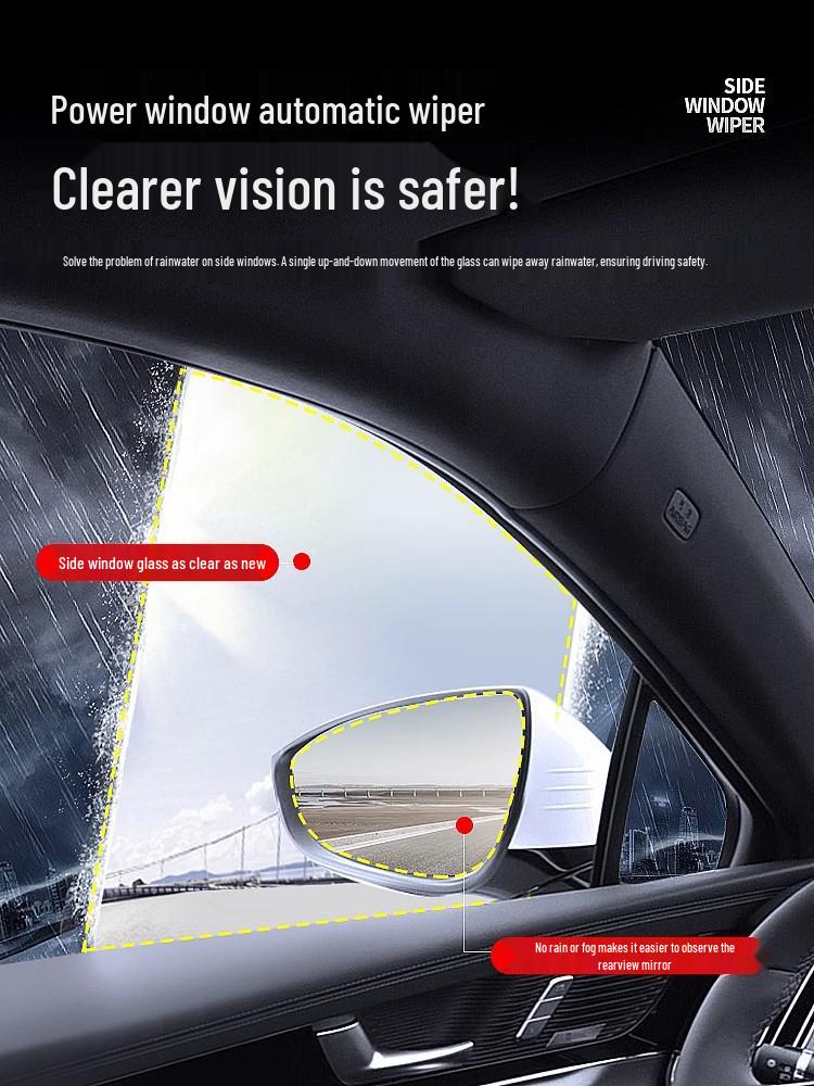 BYD 24 Song L Side Window Wiper: Rainproof & Anti-Fog Double Scraper with Rubber Wiper Blade