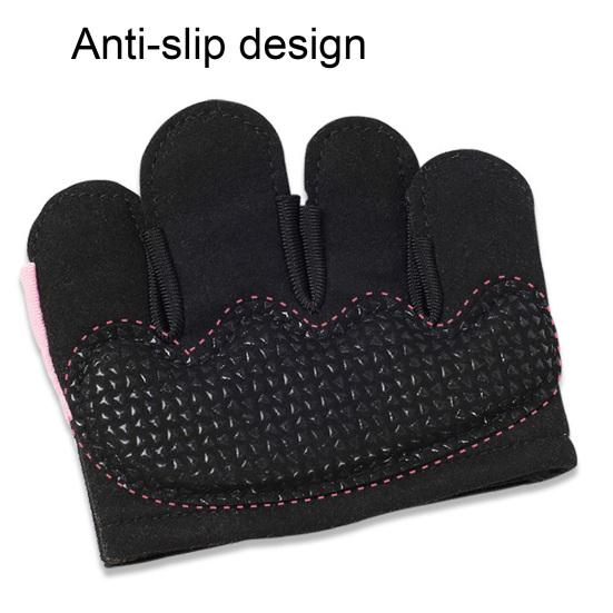 1 Pair Gym Gloves Sweat-absorbing Breathable Anti-slip Men Women Weight Lifting Training Fitness Four-finger Gloves Hand Guard Protector