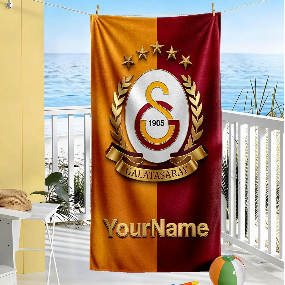 Galatasaray Personalized Text Beach Towel Soft Durable Quick-Dry Portable for SwimmingBeachCamping Travel Beach AccessoriesGym