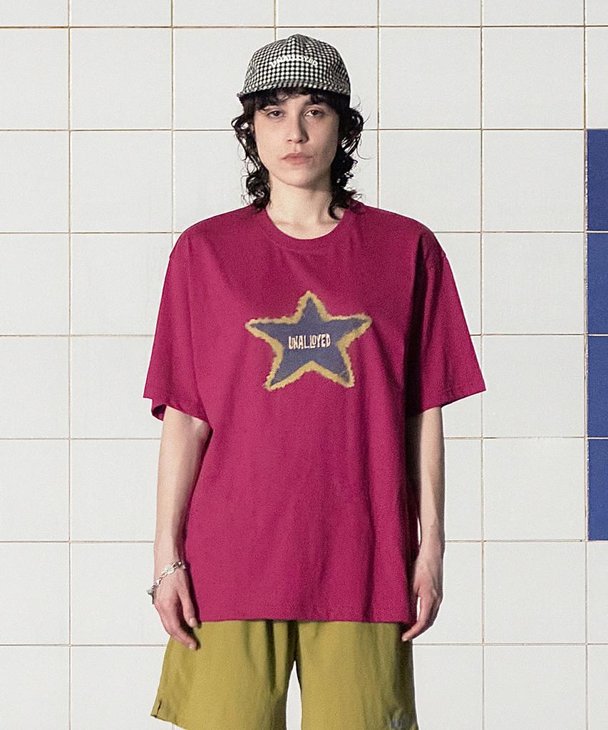 UNALLOYED Tie-Dye Star Logo T-Shirt / Magenta
