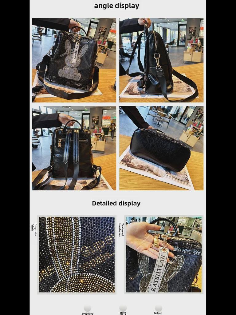 2023 Women's High-End Personalized Soft Leather Backpack - Fashionable, Trendy, and Versatile for Everyday Use