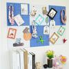 Colorful Felt 9-Grid Photo Wall Sticker: Self-Adhesive Message Board for Office