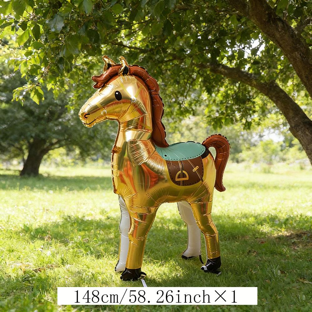 

1pc Large Horse shaped Balloon Horse shaped Aluminum Film Balloon Farm Animal Theme Birthday Party Decoration Photo Props Other