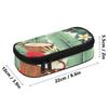 Pencil Case Simple Design 300D Polyester Secure Zipper with Mesh Divider Pen Holders and Spacious Main Compartment for Students