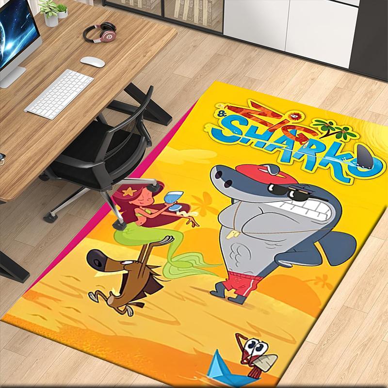 Tappeto Stampato Zig & Sharko per Sedia da Ufficio Soggiorno Camera da Letto Cucina Decorazioni Regali