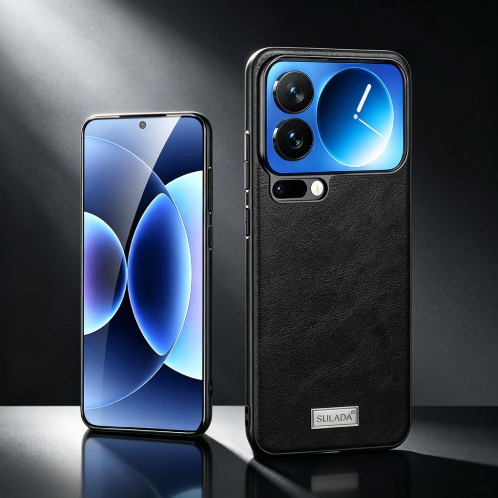 Plain Color Luxury Leather Case for Xiaomi 17 Mi17 Pro Max Mi 15 Ultra-thin Business All Inclusive Anti Fall Mobile Phone Cover