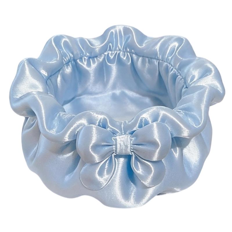 A52E Practical Plastic Jewelry Organizers Floral Bowknot Jewelry Storage Box