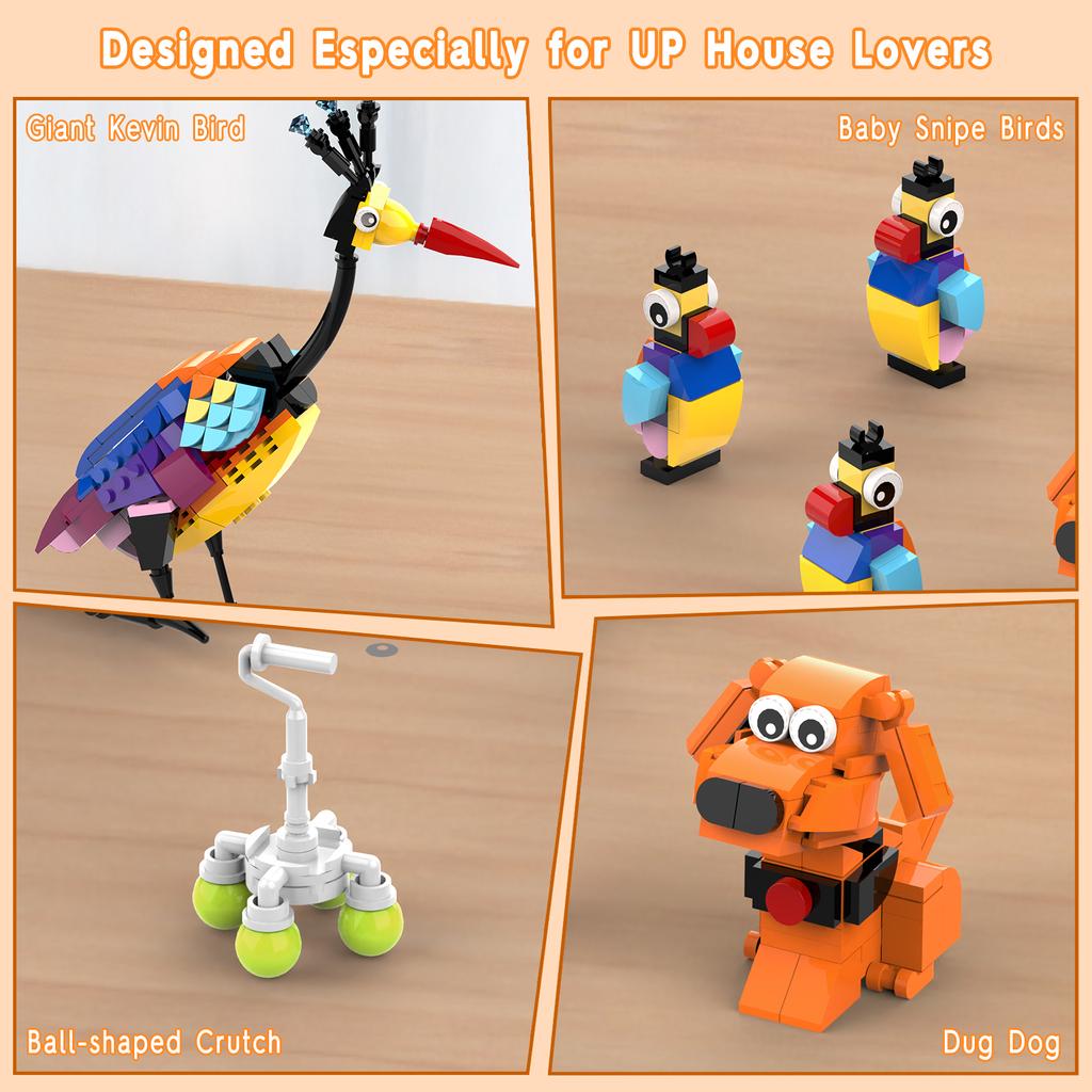 Building Block Educational DIY Toys Flying Balloon House Model For Kid Birthday Gifts