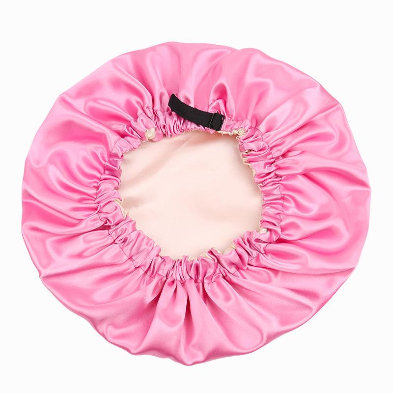 Reversible Satin Sleep Cap - Double-Layer, Adjustable Faux Silk Hair Care Cap