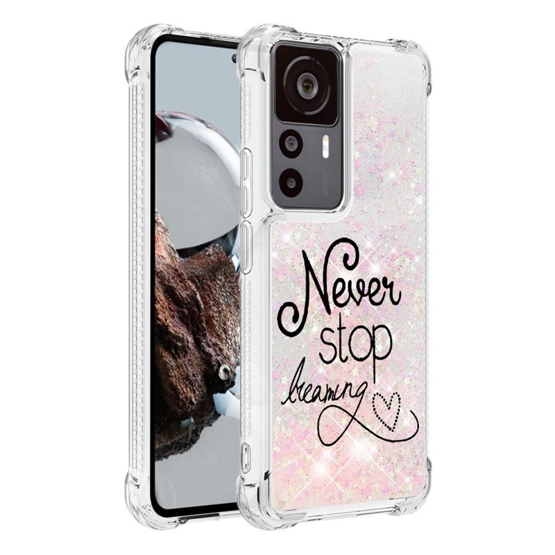 Pouzdro 12T Pro na Pro Coque Xiaomi 12T Pro Kryt Dynamické tekuté pouzdro s tekutým pískem Pro Funda Xiomi Xiaomi Mi 12T 12 T Pro Pouzdra na telefon