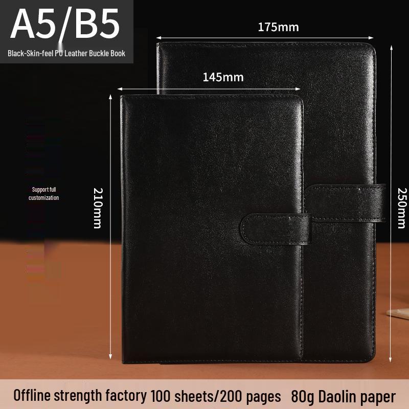 Custom Logo A5 Business Meeting Notebook - Personalized High-Value Gift