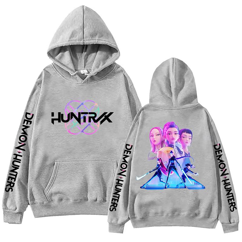 Funny Anime KPop Demon Hunters Mira Rumi Zoey Print Hoodie Fashion Women Men Casual Tops Pullover Hoodies Ladies Sweatshirt
