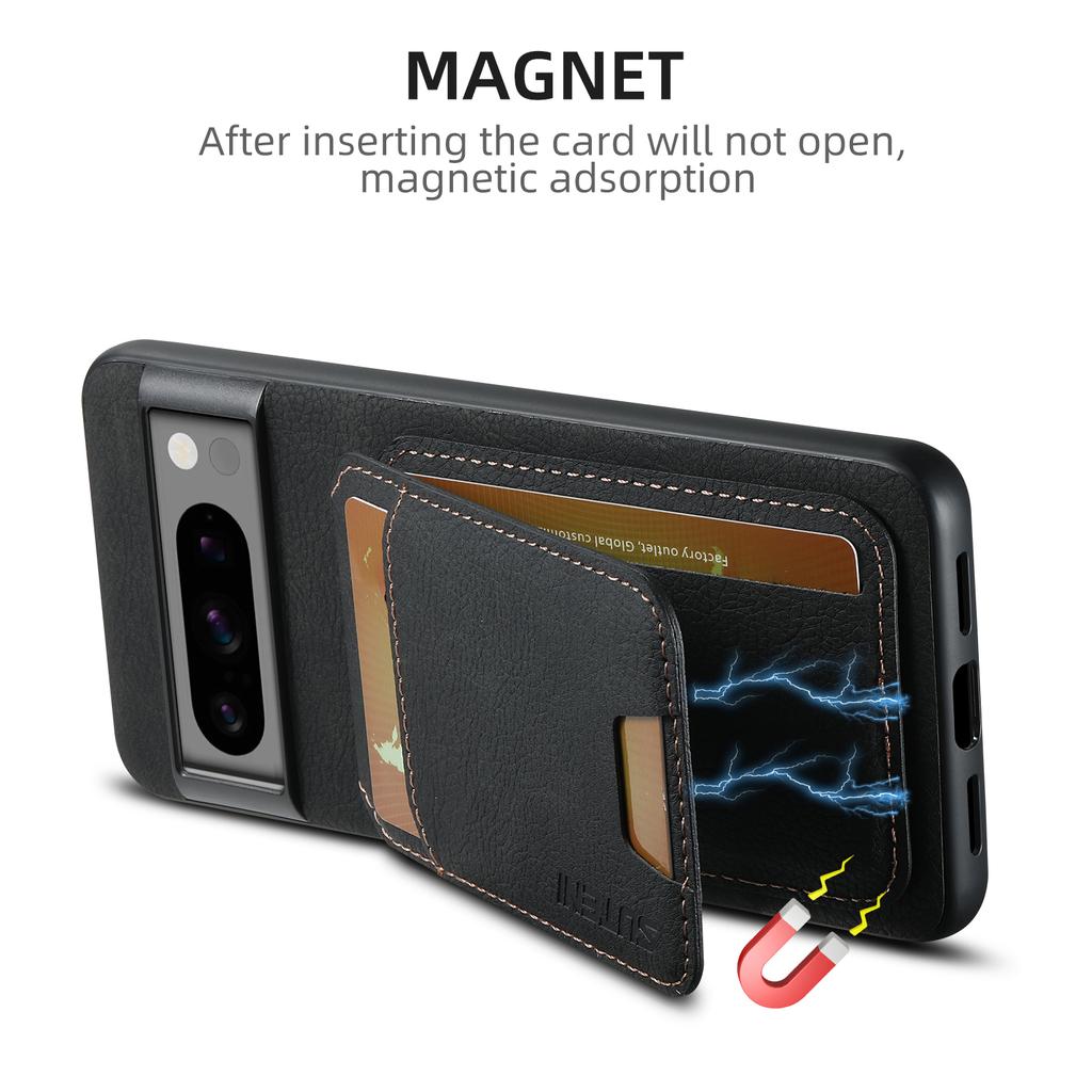 For Google Pixel 8 Pro Litchi Texture Case Vertical Flip Card Holder Protective Back Cover