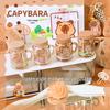 Cute Capybara Milk Tea Cup Pencil Sharpener - Mini Rotary, Single Hole, for Kids