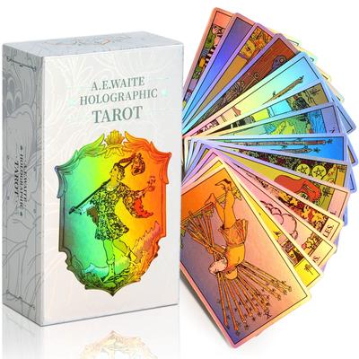 MagicSeer Rainbow Tarot Holographic Beginner Tarot Card Set with Japanese Explanations 78-Piece Cards, Fortune-Telling Tarot, [Genuine] (Rainbow)