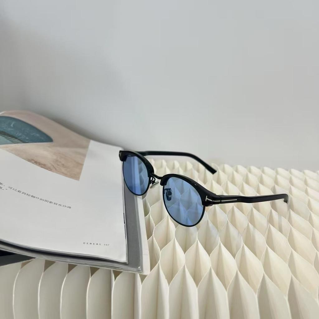 Semi-Rimless  Material Sunglasses For Men Vintage Style Anti-Glare Women Sun Glasses High Quality Computer Glass