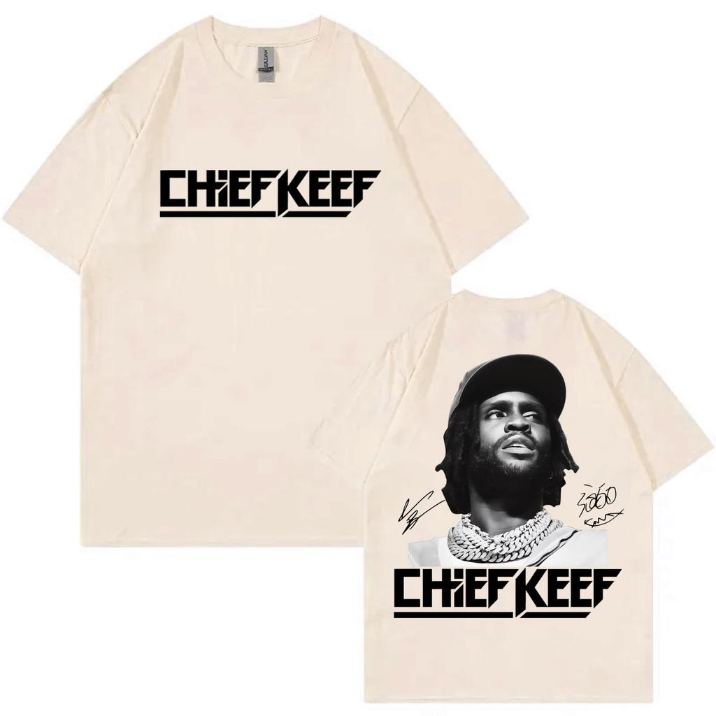 Rapper Chief Keef Graphic T ShirtsUnisex Hip Hop Vintage T-shirt High Quality 100%cotton Short Sleeve T-shirts Streetwear