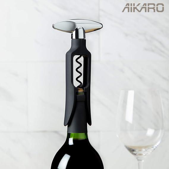 Pulling Corkscrew Wine Opener, Durable Plastic with Easy Turn Chrome Handle, Wine Bottle Opener for Bartenders, Home Bar Tools