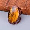 Tiger Eye Stone Eternity Electroformed Sacral Chakra Sisters Gift Ring Copper V-68