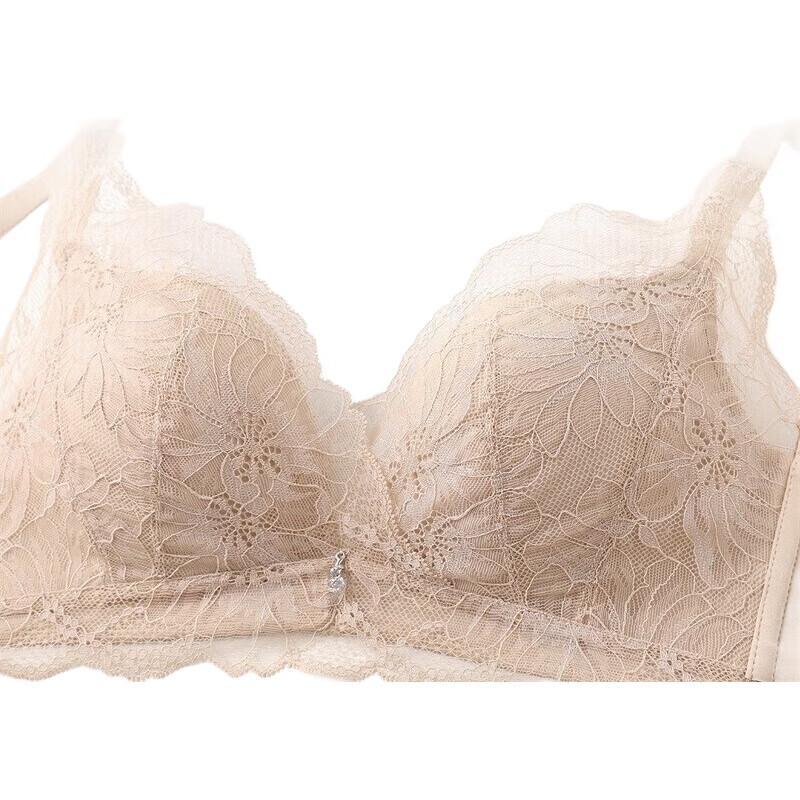 Ordifen Women's Wireless Bra, Push-Up Bra, Lace Antibacterial Brassiere, Gift for Girlfriend XB1533/XB1521