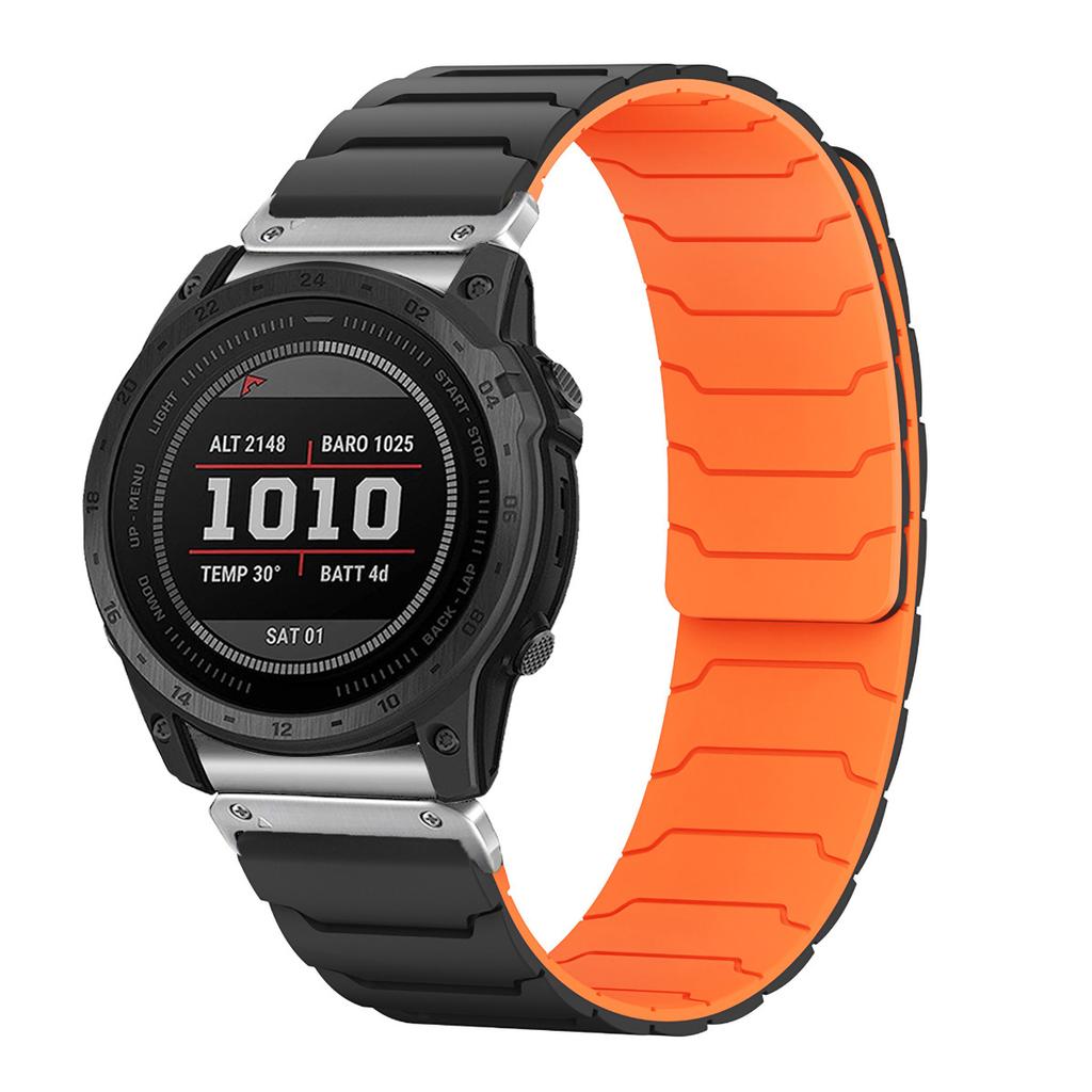 22/26mm Two tone magnetic strap for Garmin Fenix 8 7 7X PRO 6X 3 3hr 6x PRO silicone band for garmin watch smartwatch bracelet