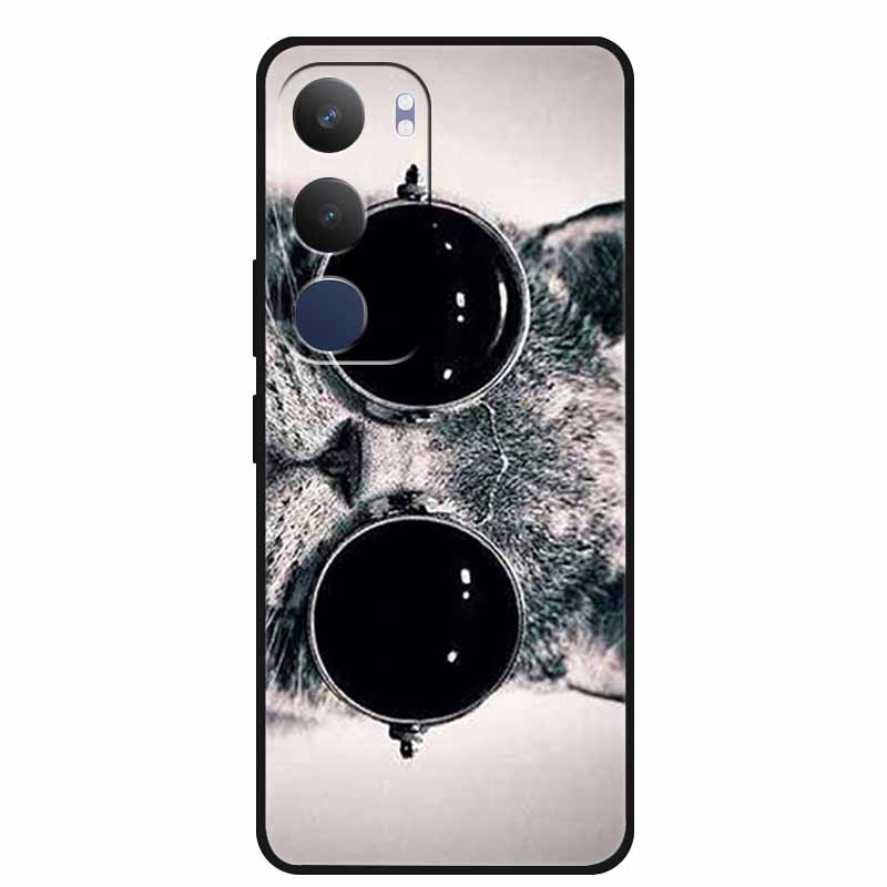 For Vivo Y19s 4G Case Y 19s 6.68" Soft Silicone TPU Phone Case for Vivo Y19s Pro 4G Cartoon Animal Shockproof Cover Y19 s Pro 4G