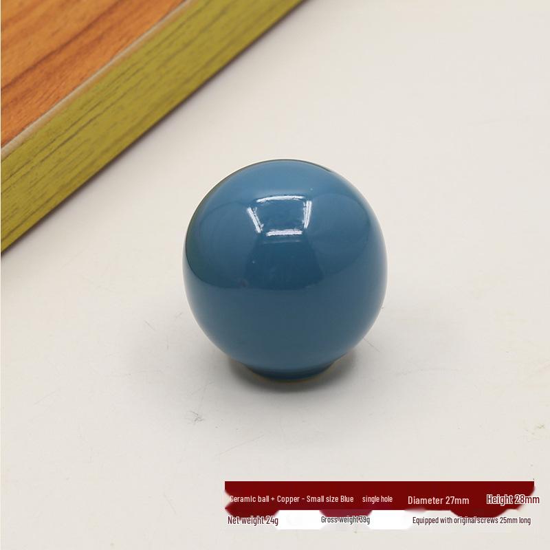 Colored Round Ceramic Door and Drawer Handle