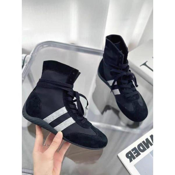 New Women's High-Top Retro Trainer Shoes - Platform Lace-Up Sneakers with Anti-Slip Sole |  Casual Shoes for Work & Sports