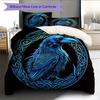 Blue Eagle  Pattern Bedding Quilt Set Quilt Cover Pillowcase Home Decoration  Gift (1 * Duvet Cover + 2 * Pillowcase, Without Core)