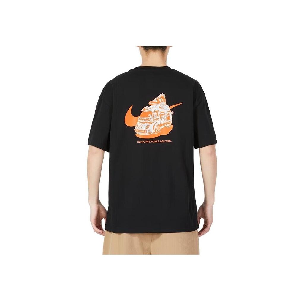 Nike Logo Print Vintage Cotton Casual Soft Loose Fit Sport Fitness Training Crew Neck Short Sleeve T-Shirt Men Tops Black FB9806-010