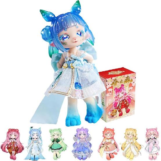 BJD Dolls Blind Box,Kawaii BJD Dolls Exotic Beast Record Series Ball Jointed Doll Collectable Action Figure for Girls Birthday Party Gift