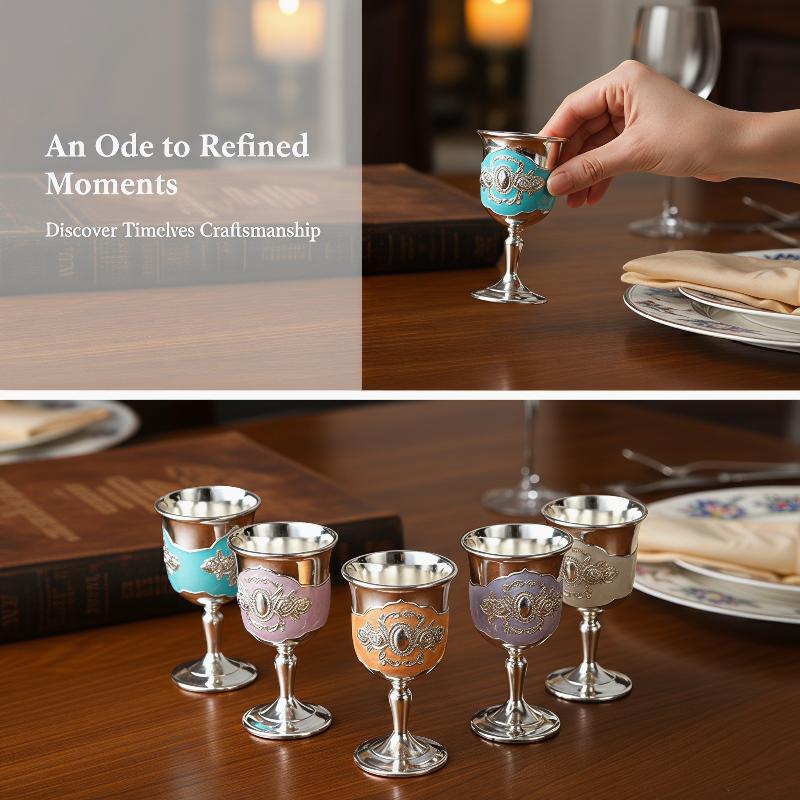 Vintage European Design Wine Goblet 1Pcs Food Grade Metal Drinkware Perfect for Wine Tasting Event Use