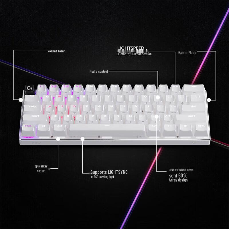 Logitech PRO X 60 LIGHTSPEED Wireless RGB Gaming Mechanical Keyboard