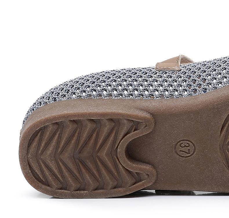 Women's 2025 Mary Jane Mesh Shoes - Breathable Flyknit, Soft Sole, One-Strap, Hollowed-Out Design