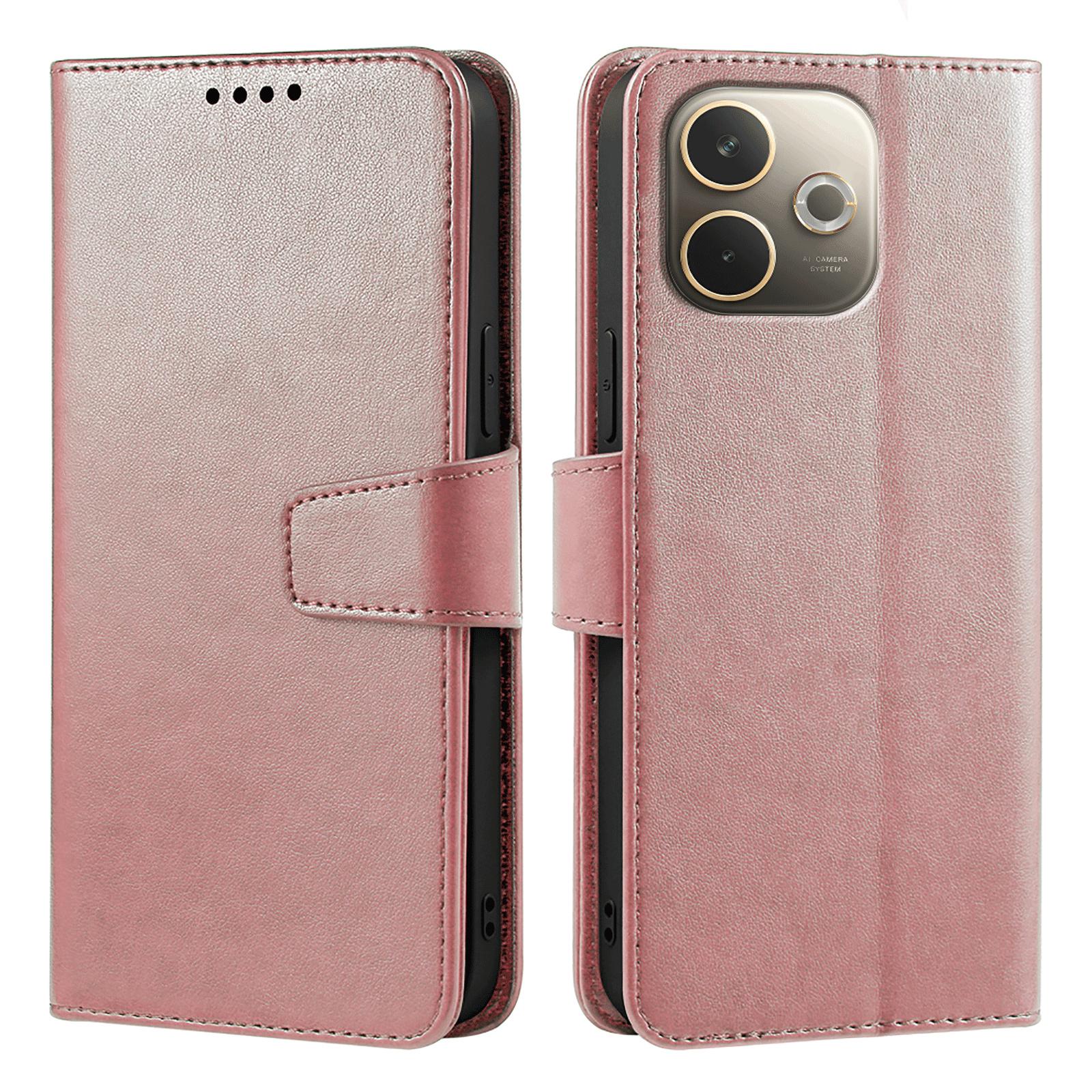 

Для Oppo A5 Pro 5G (Глобальный) Чехол-подставка Держатель для карт Кошелек Кожаный чехол для телефона Rose Gold