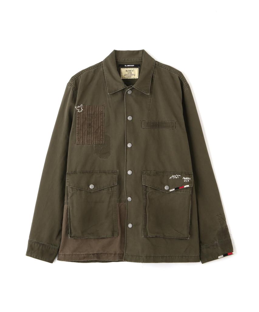 AVIREX RESTORE COLLECTION REPAIR CUSTOM & EMB UTILITY SHIRT JACKET Men's M 310 Olive 783-5220015