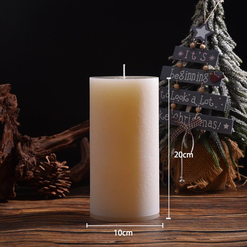 Classic Ivory Smokeless White Cylindrical Wedding Candles for Home and Restaurant Decor - Free Shipping