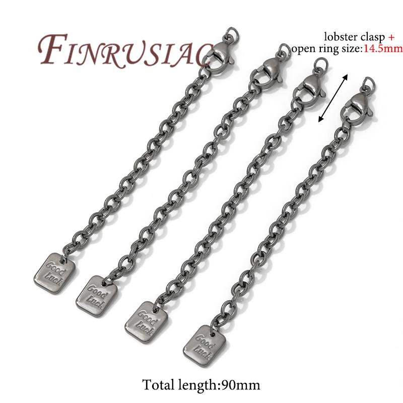 18K Gold Plated Extension Chain,Lobster Clasps with Extender Chain Connector,DIY Bracelets Accessories,Jewelry Making Supplies