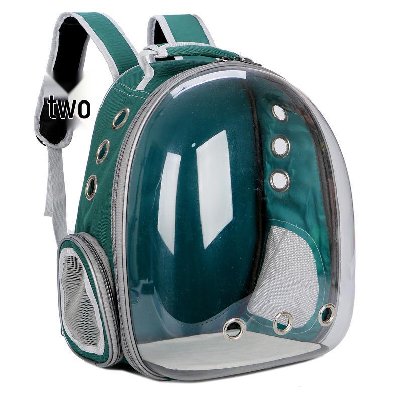Plecak na kapsułę kosmiczną dla zwierząt: Duża pojemność, oddychający transporter dla kota i małego psa z paskiem na klatkę piersiową i podwójnymi paskami na ramię.