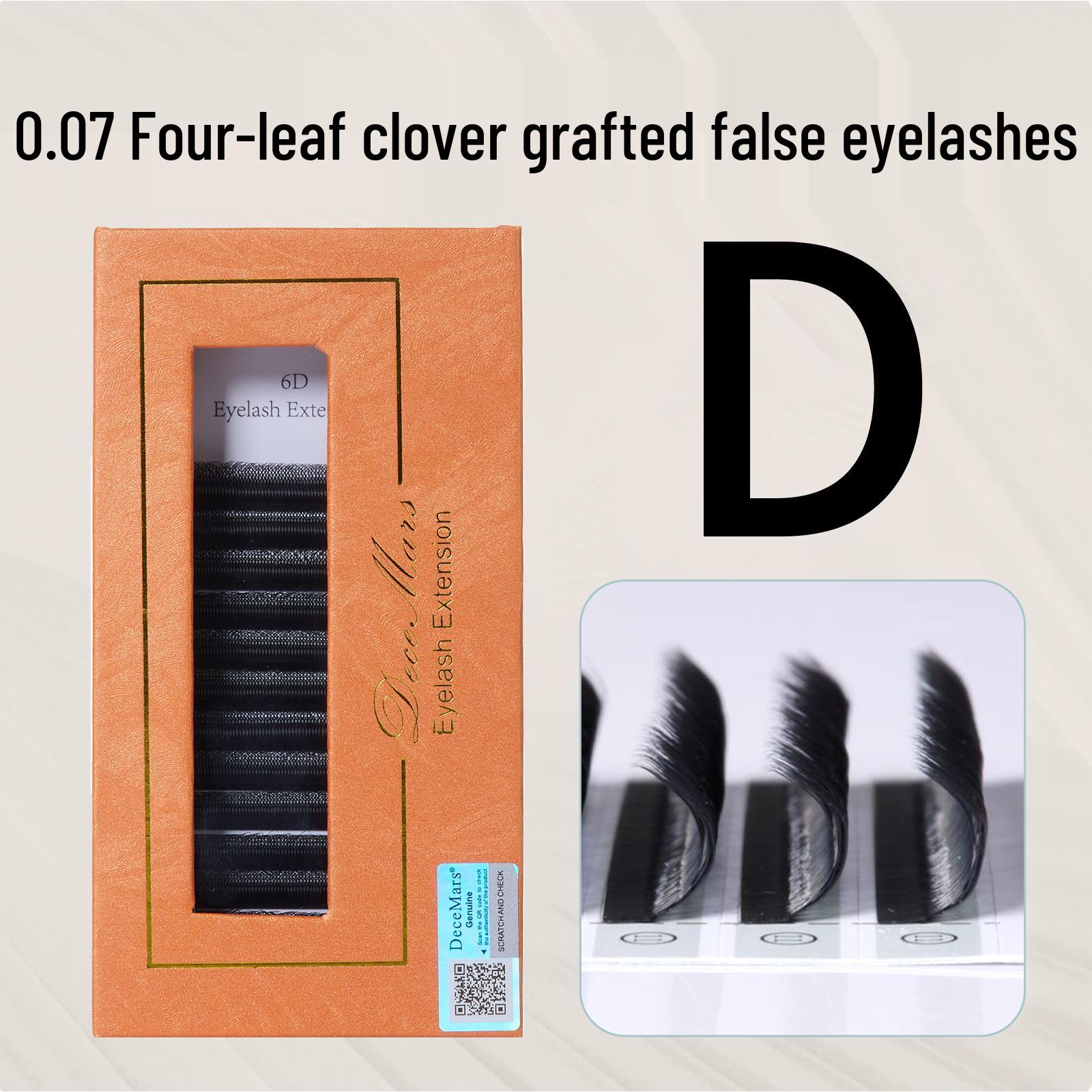 DeceMars 6D W-Shaped Blooming Dense Soft Anti-Clumping Double-Layer Eyelash Extensions. 12mm