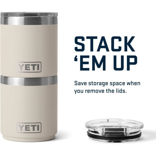 YETI Rambler 10 Oz. Stackable Lowball 2.0 Vacuum Insulated Stainless Steel with MagSlider Lid, Cape Taupe