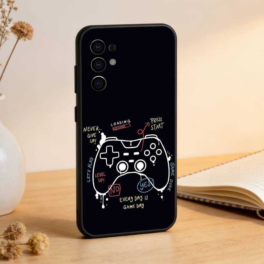 Game Controller Graphic-s Phone Case For Samsung S25,S24,S21,S22,S23,S30,Ultra,S20,Plus,Fe,Soft Silicone Black Cover