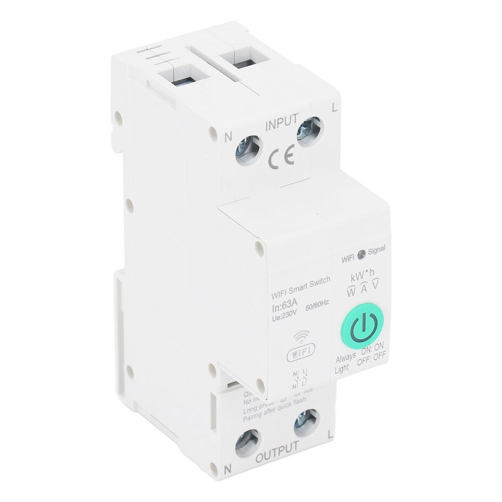 AC230V Circuit Breaker Din Rail WIFI Leakage Protection 2P 63A Cell Phone Remote Control Switch for 