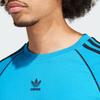 Adidas Originals Striped Color Block Crew Neck Short Sleeve T-Shirt Men Tops Blue IS2830