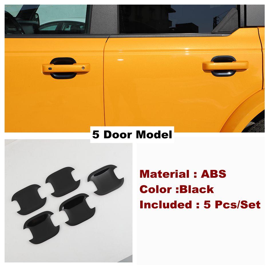 ABS Car Side Door Pull Doorknob Handle Bowl Decor Frame Cover Trim For Ford Bronco 3 / 5 Doors  - 2024 Exterior Accessories