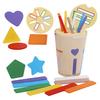 Baby 3 In 1 Wooden Color Shape Sorting Box Montessori Toys Sensory Matching Game Coin Stick Cup for Kids Preschool Education