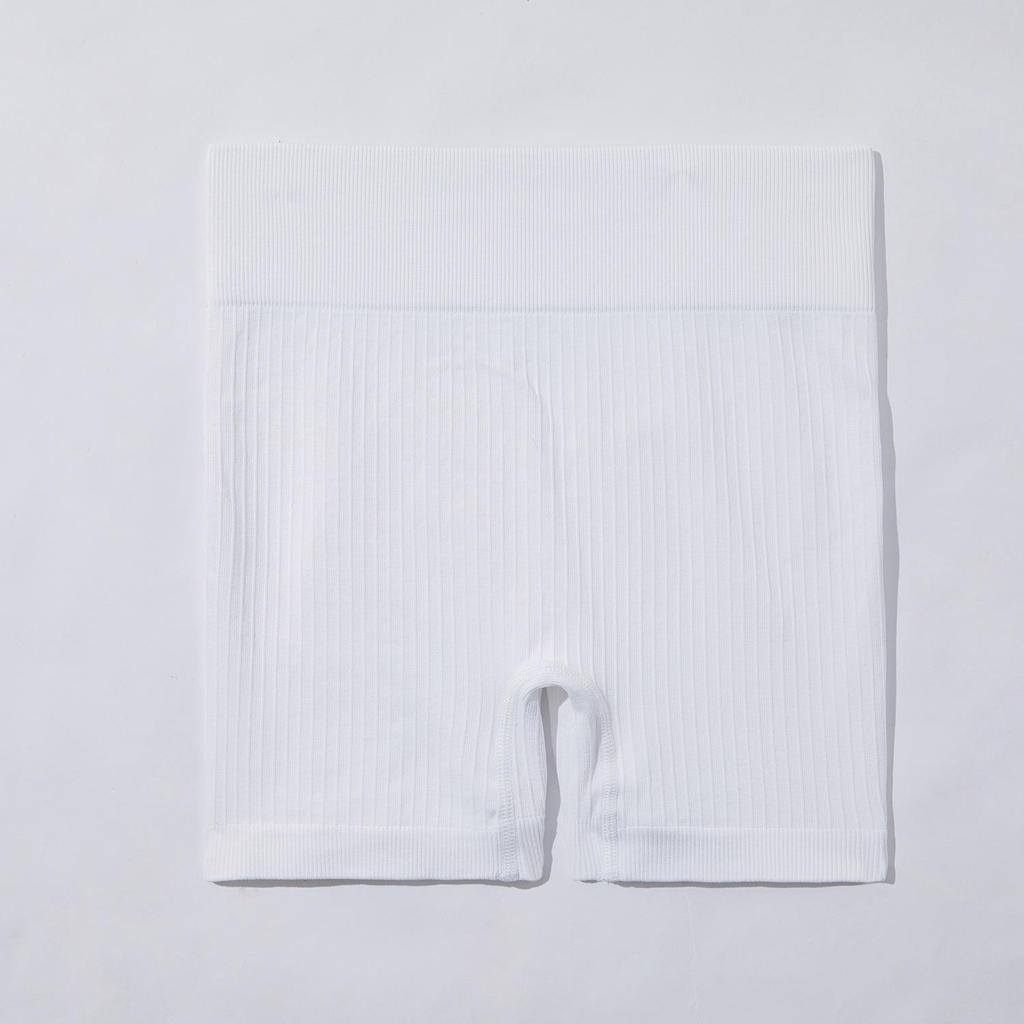 Spring Ribbed Seamless Yoga Suit - Women's Sexy Sports Fitness Set with Hip-Lifting Shorts