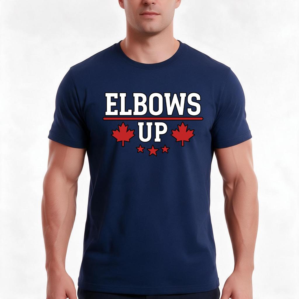 Elbows Up Canada Tshirt Summer Casual Cotton Tee Oversized Streetwear Tops Vintage Graphic Print Loose Fit Short Sleeve